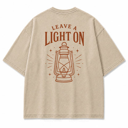 Leave A Light On Graphic Back Print Tee