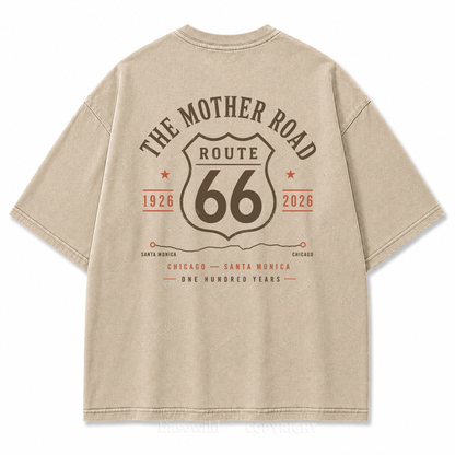 The Mother Road Centennial Washed Back Print Tee