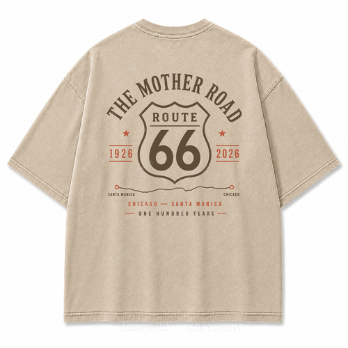 The Mother Road Centennial Washed Back Print Tee
