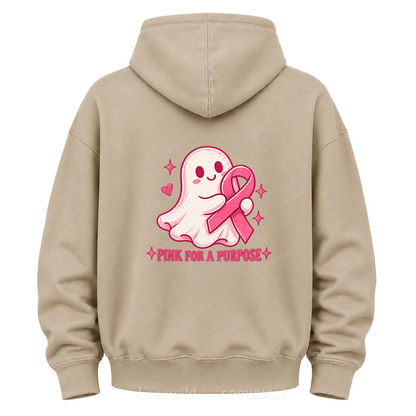 Pink For A Purpose Ghost Graphic Hoodie