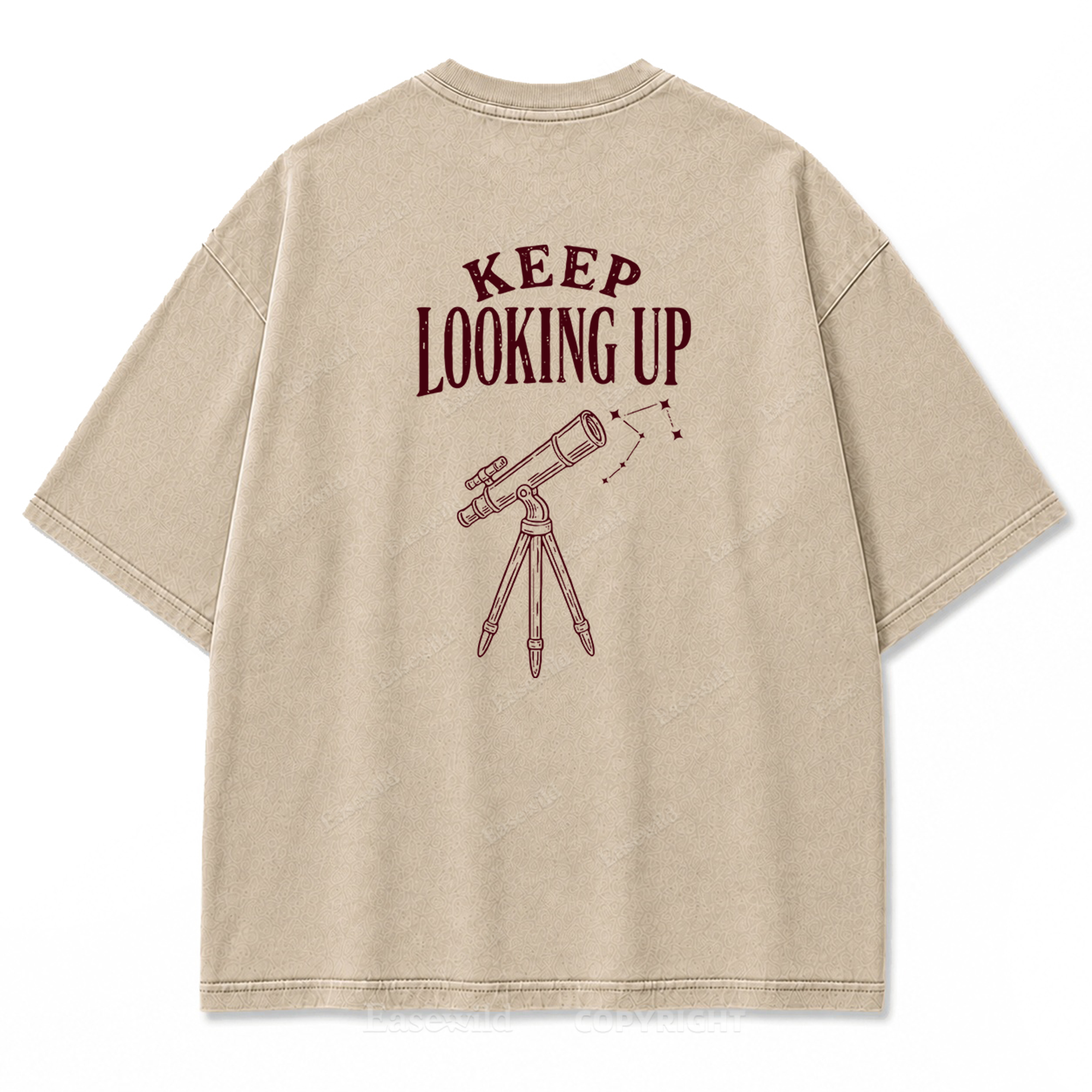 Keep Looking Up Graphic Print Tee