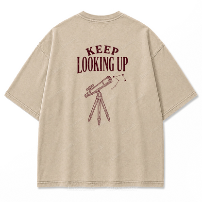 Keep Looking Up Graphic Print Tee