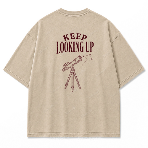 Keep Looking Up Graphic Print Tee