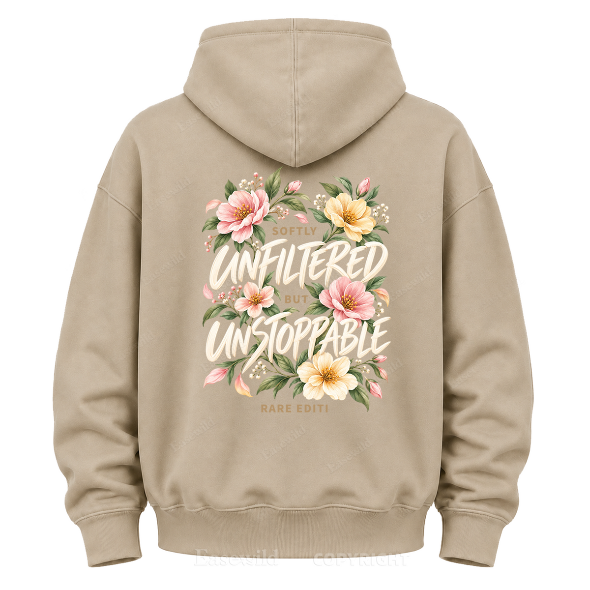 Softly Unfiltered Floral Graphic Hoodie
