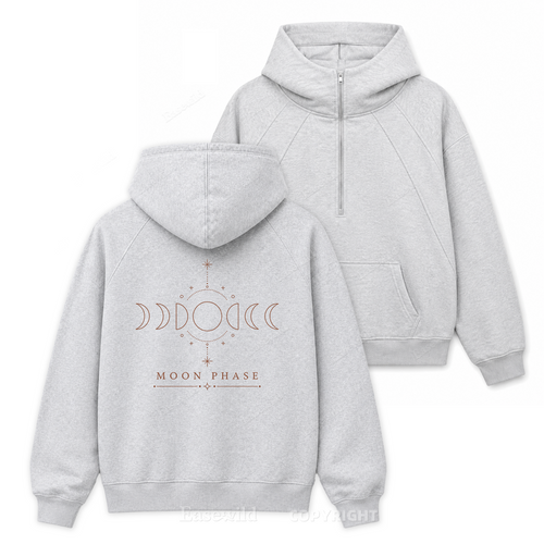 Moon Phase Astral-Zip Hoodie