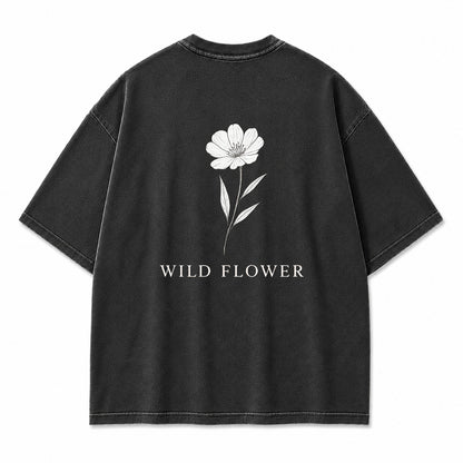 Wild Flower Line Art Graphic T-Shirt