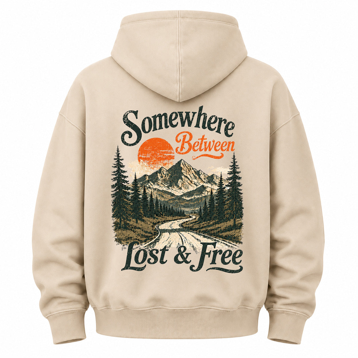 Somewhere Between Lost & Free Washed Hoodie