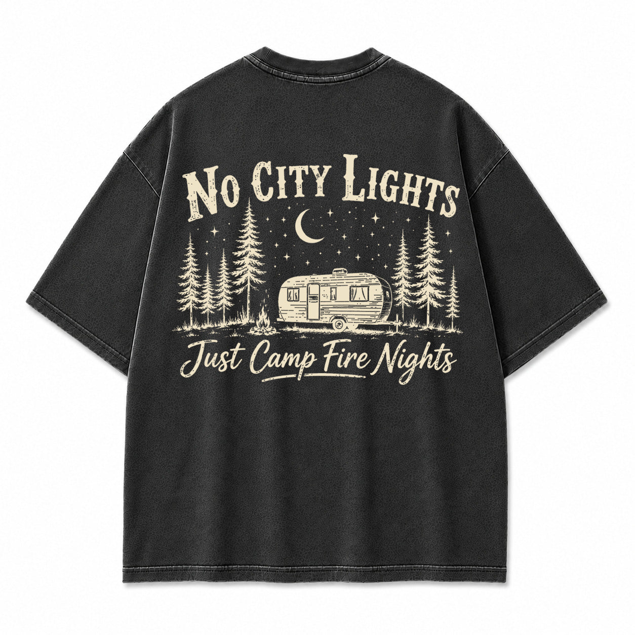 No City Lights Campfire Graphic T-Shirt