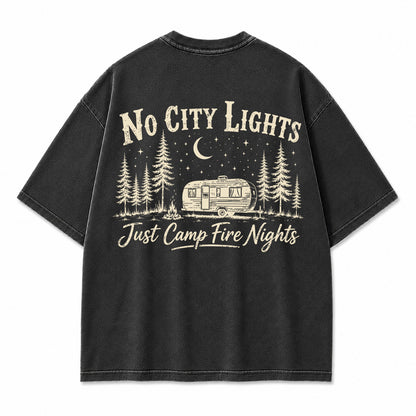 No City Lights Campfire Graphic T-Shirt
