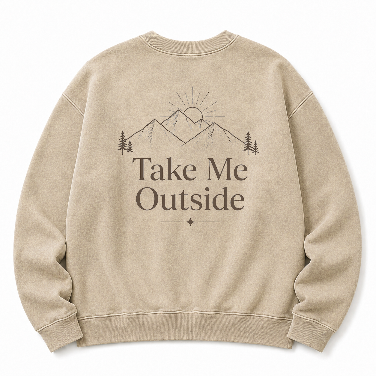 Take Me Outside Washed Grafik-Sweatshirt