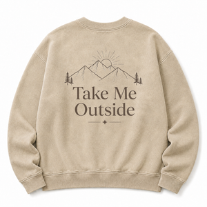 Take Me Outside Washed Grafik-Sweatshirt