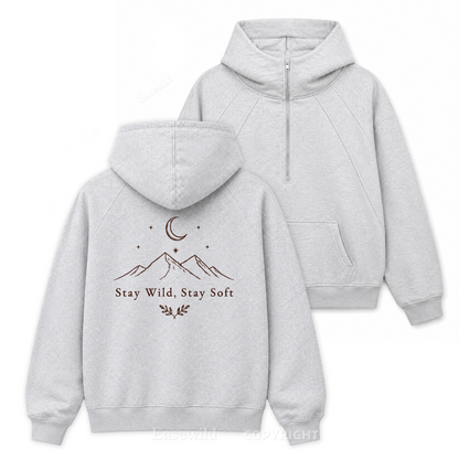 Stay Wild Stay Soft Graphic Zip Hoodie