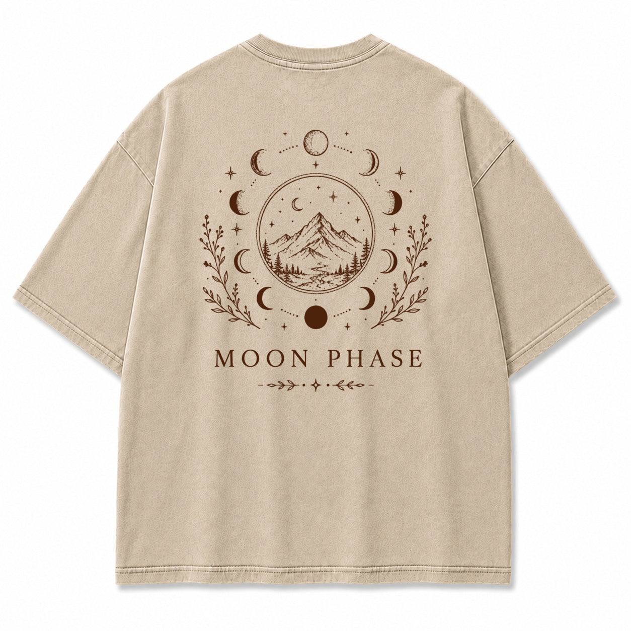 Moon Phase Mountain Graphic T-Shirt