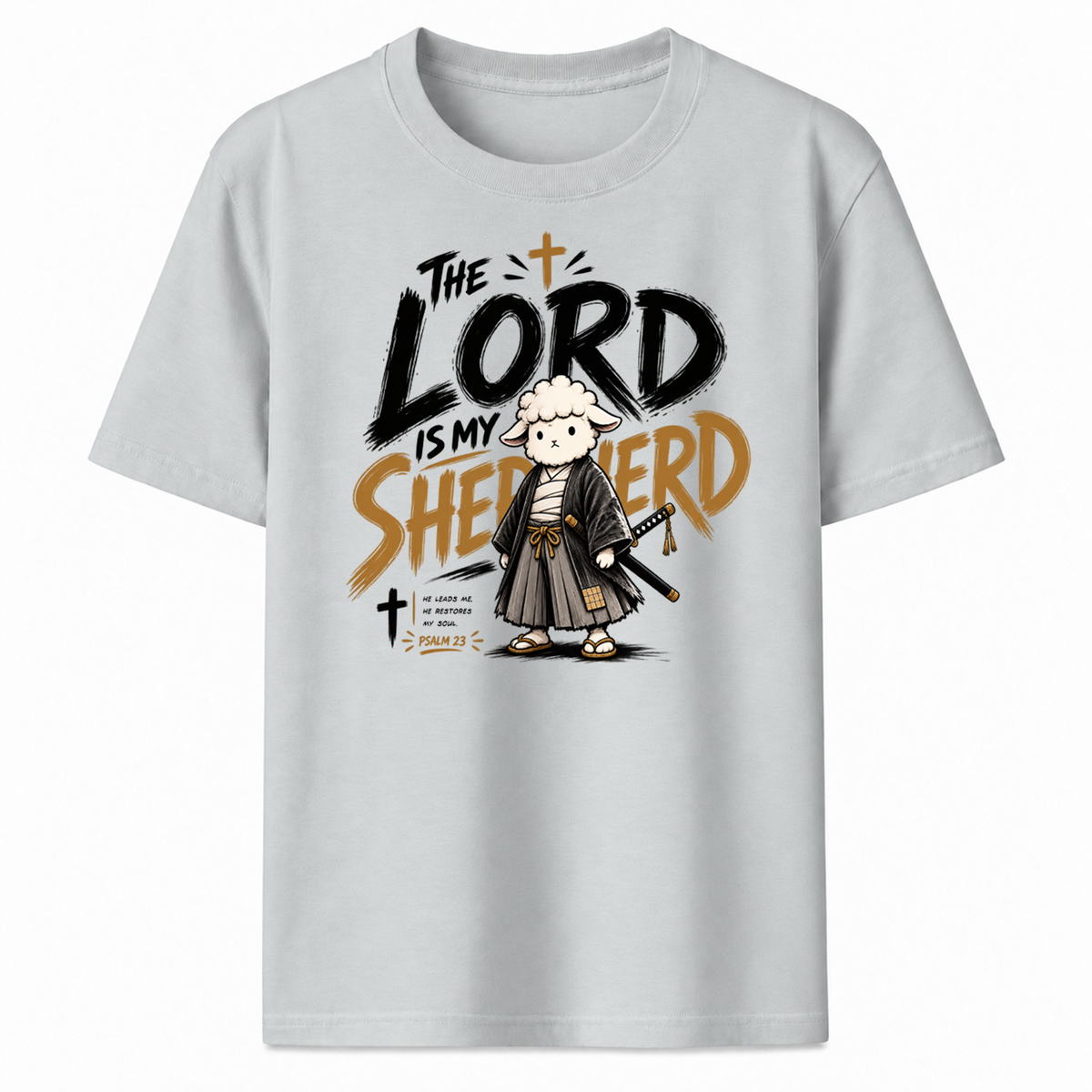 The Lord Is My Shepherd Samurai Lamb Graphic T-Shirt