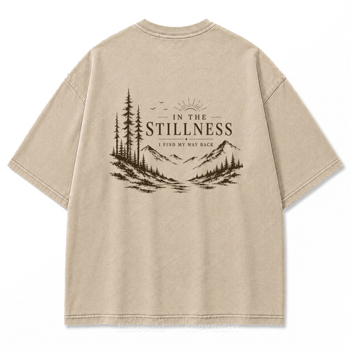In the Stillness Mountain Washed Print Tee