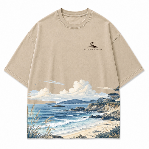 Seabreeze Cove Coastal Graphic T-Shirt