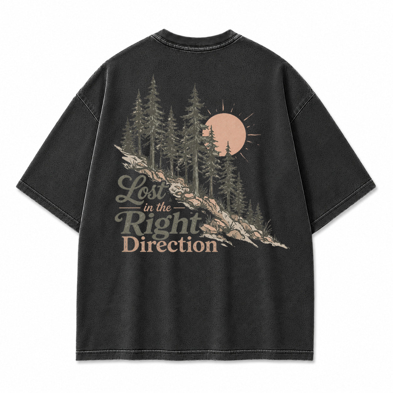 Lost in the Right Direction Back Print T-Shirt