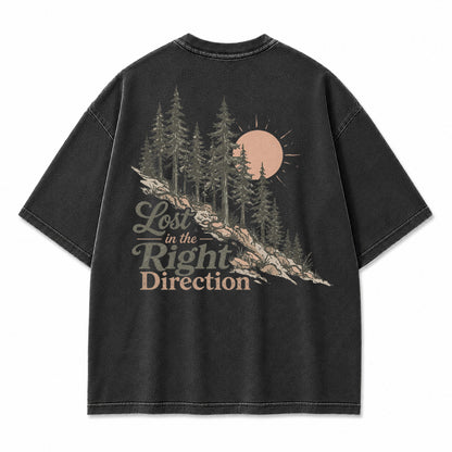 Lost in the Right Direction Back Print T-Shirt