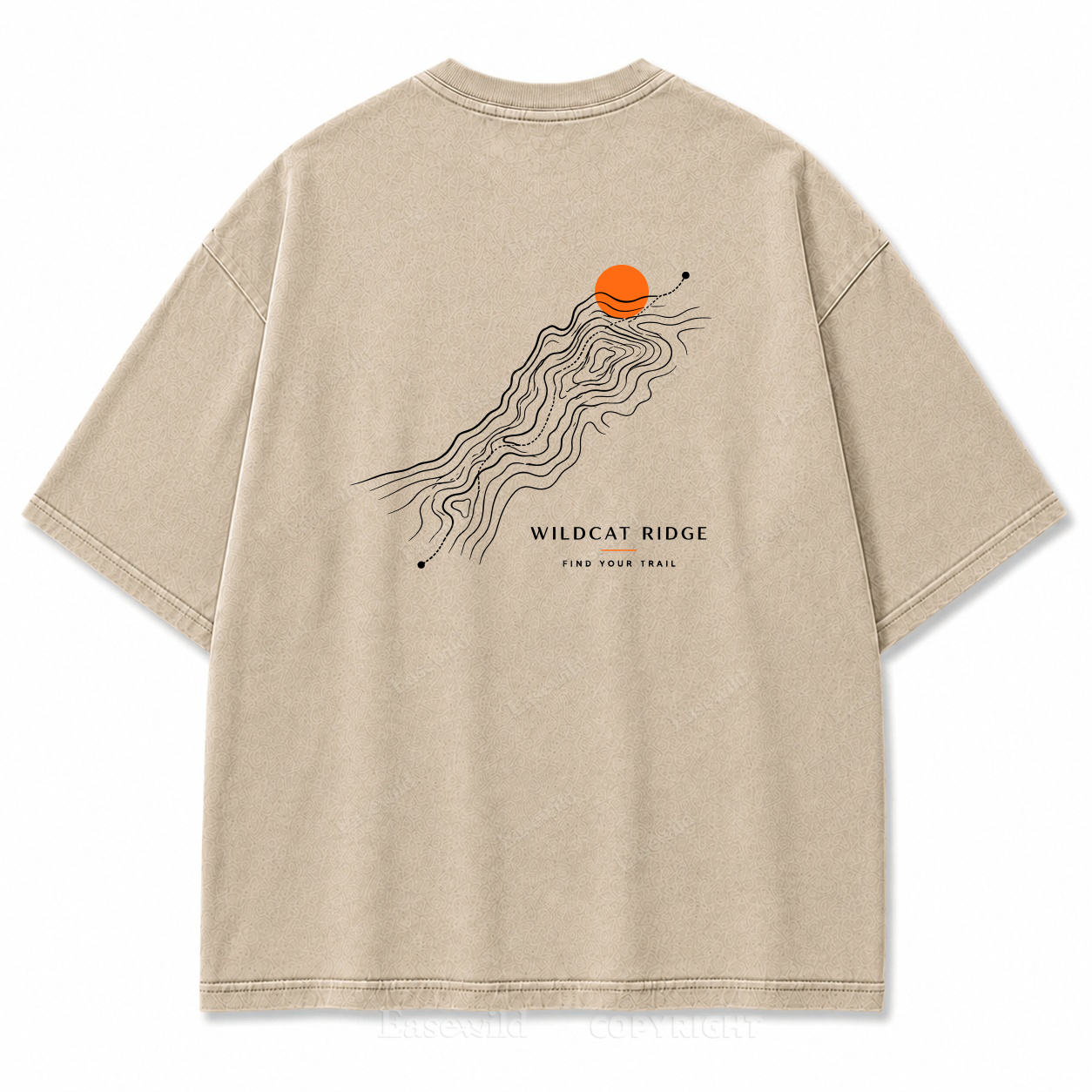 Wildcat Ridge Trail Washed Back Print Tee