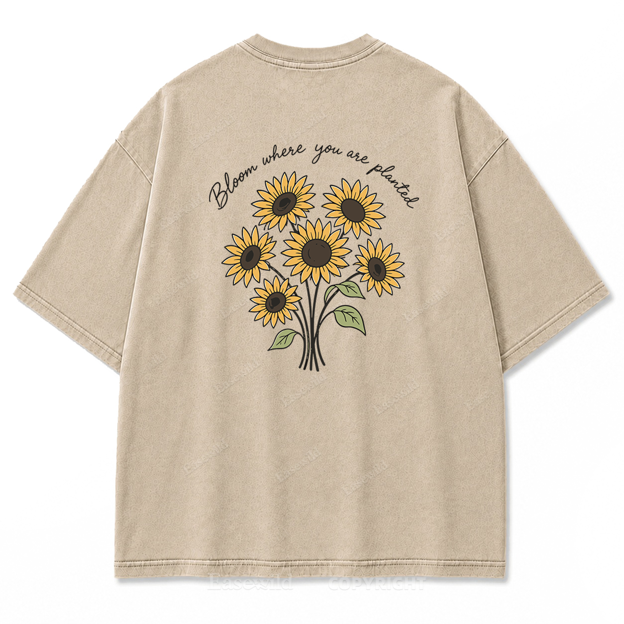 Bloom Where You Are Planted Washed Print Tee