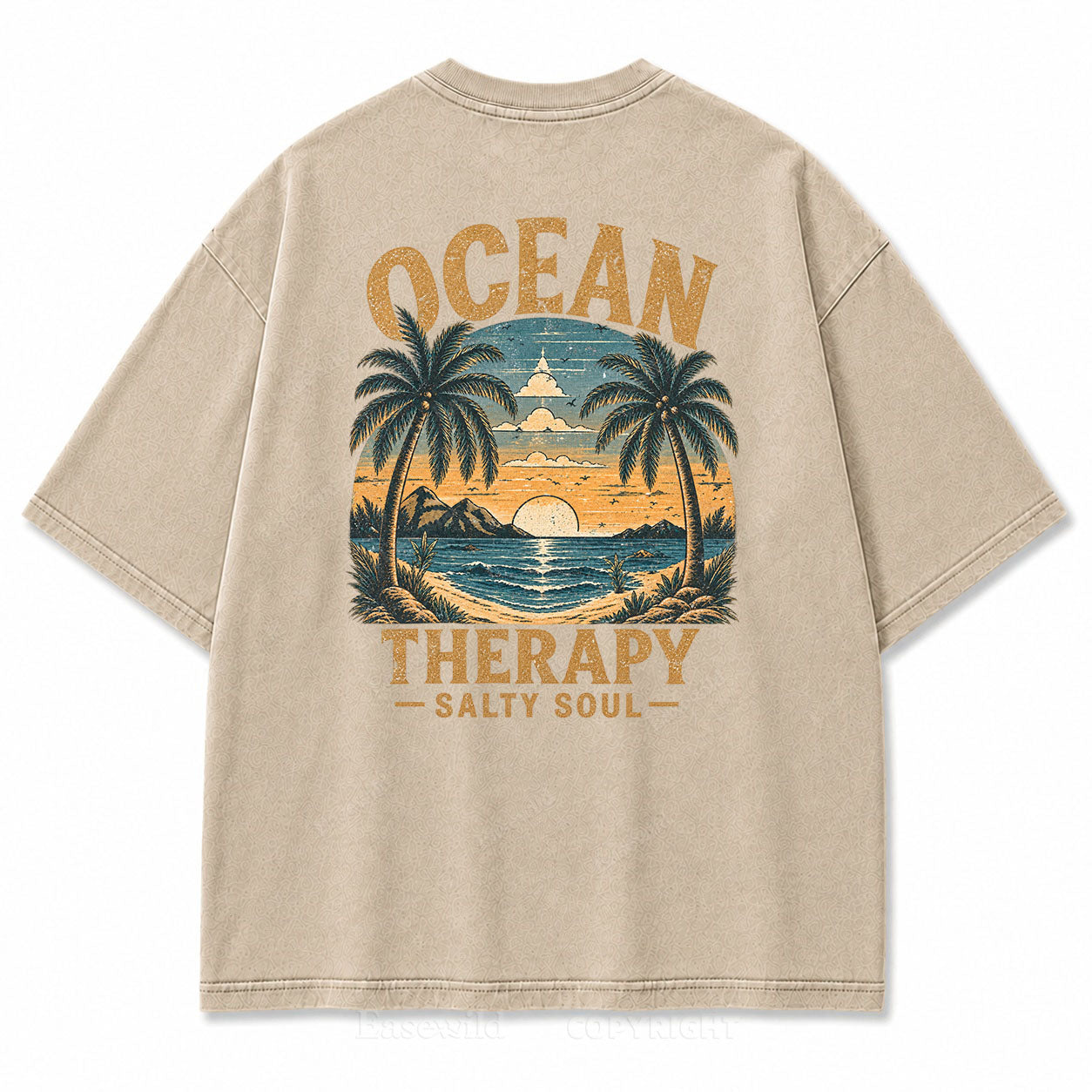 Ocean Therapy Salty Soul Washed Graphic Tee