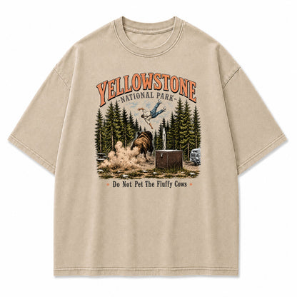 Yellowstone Fluffy Cows Bison Graphic T-Shirt