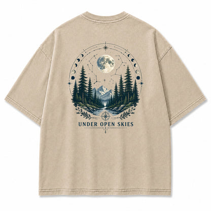 Moonlit Wildwood Compass Graphic T-Shirt