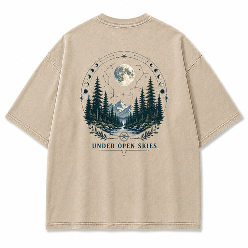 Moonlit Wildwood Compass Graphic T-Shirt