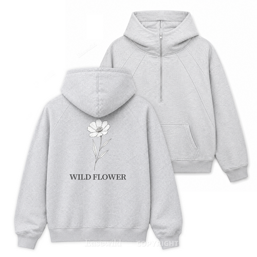 Wild Flower Graphic Zip Hoodie
