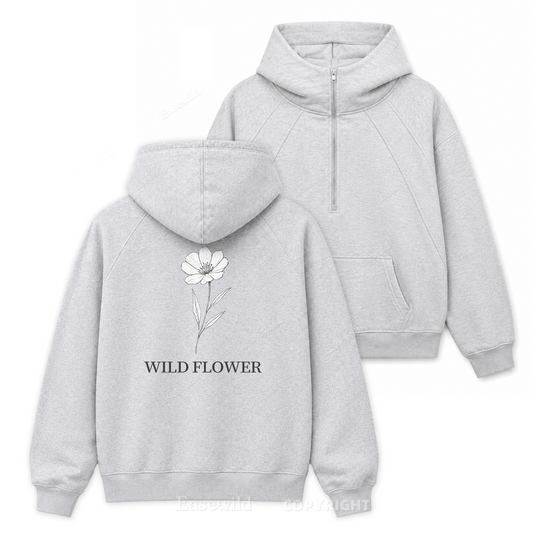 Wild Flower Graphic Zip Hoodie