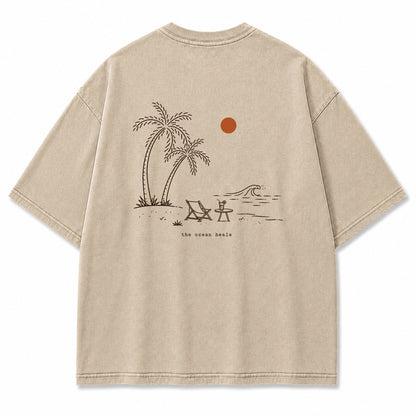 The Ocean Heals Beach Graphic T-Shirt