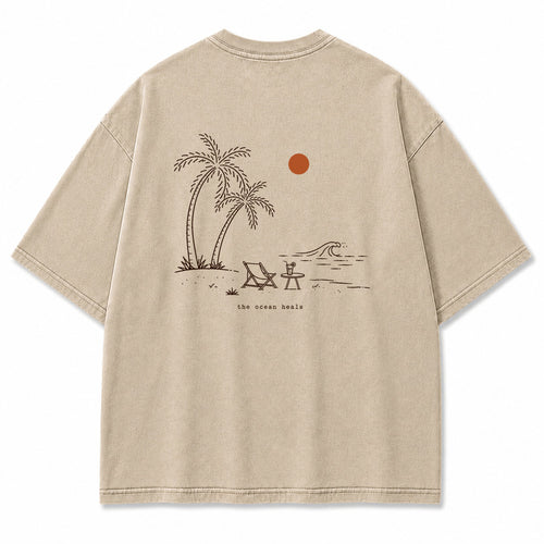 The Ocean Heals Beach Graphic T-Shirt