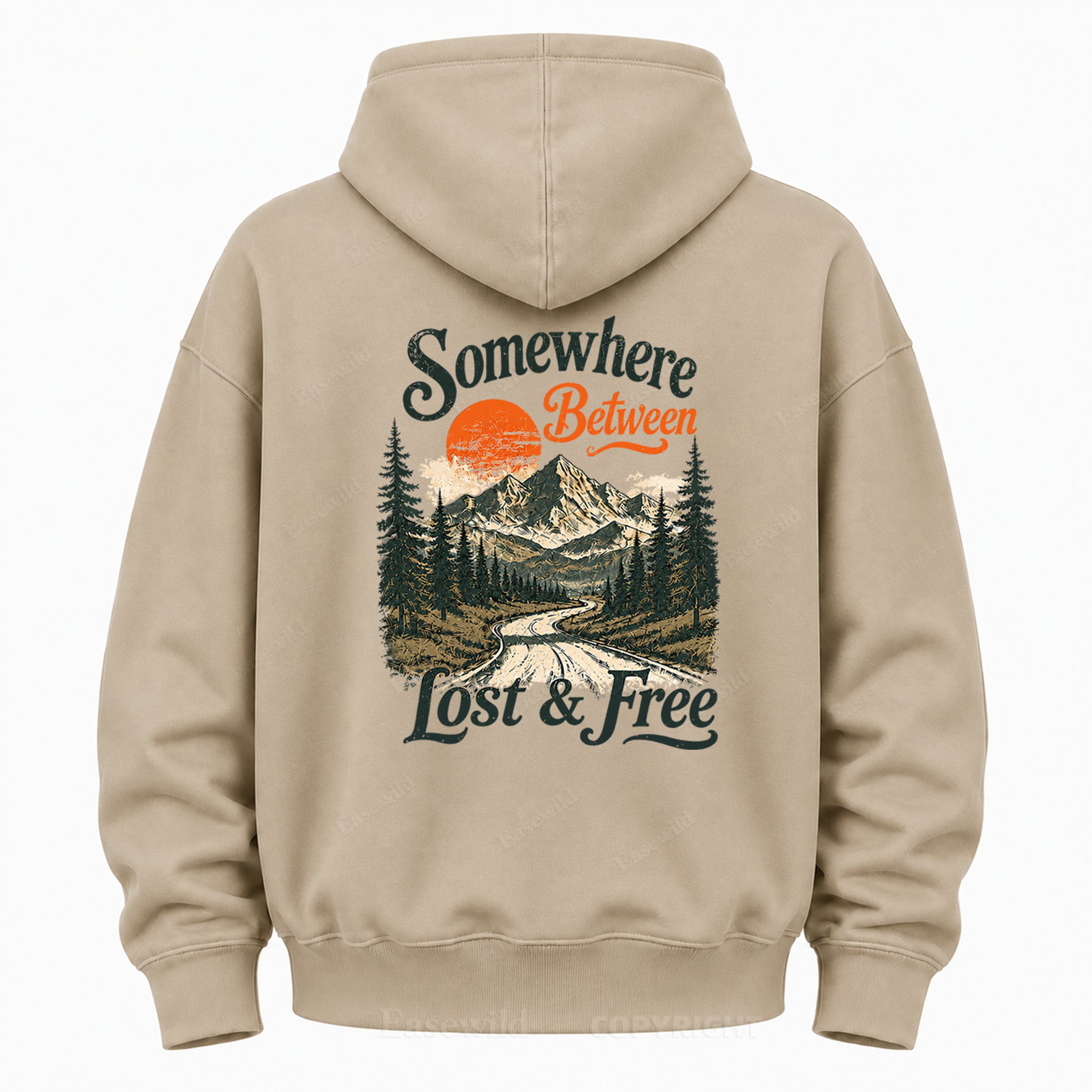 Somewhere Between Lost & Free Graphic Hoodie