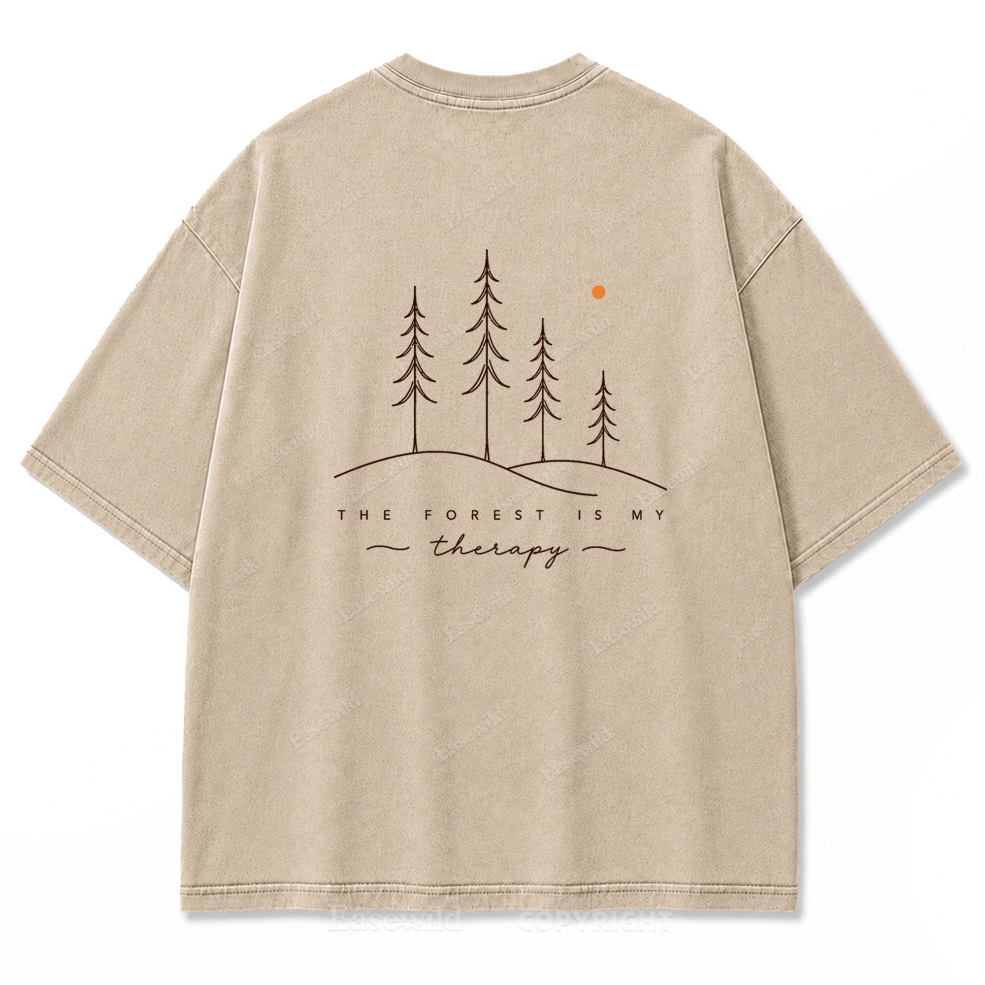 The Forest Is My Therapy Washed Print Tee