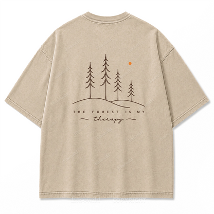 The Forest Is My Therapy Washed Print Tee