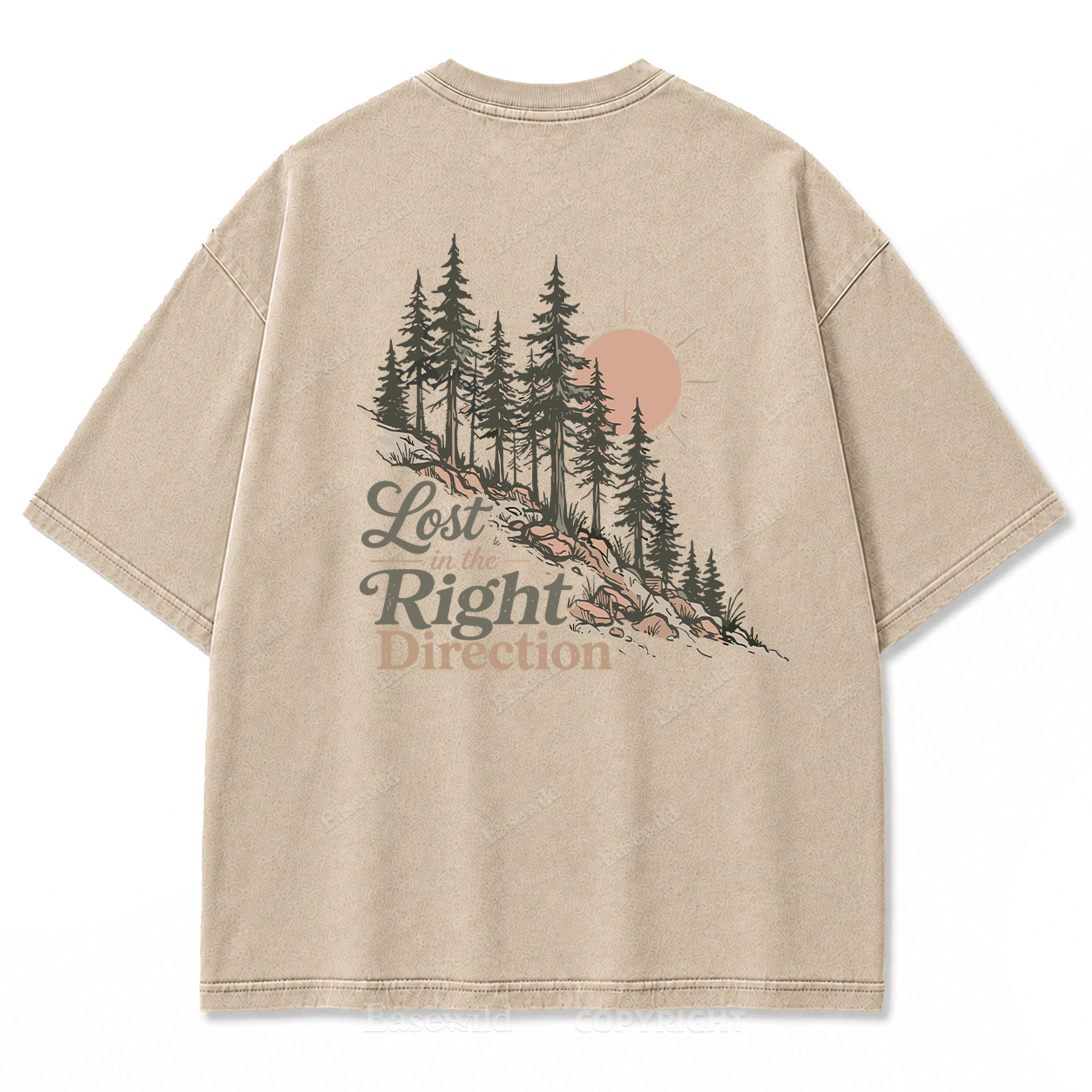 Lost in the Right Direction verwaschenes T-Shirt