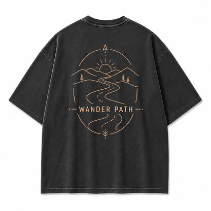 Wander Path Minimal Graphic T-Shirt