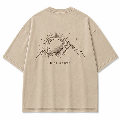 Rise Above Mountain Sun Graphic T-Shirt