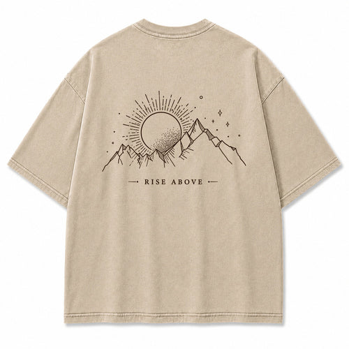 Rise Above Mountain Sun Graphic T-Shirt