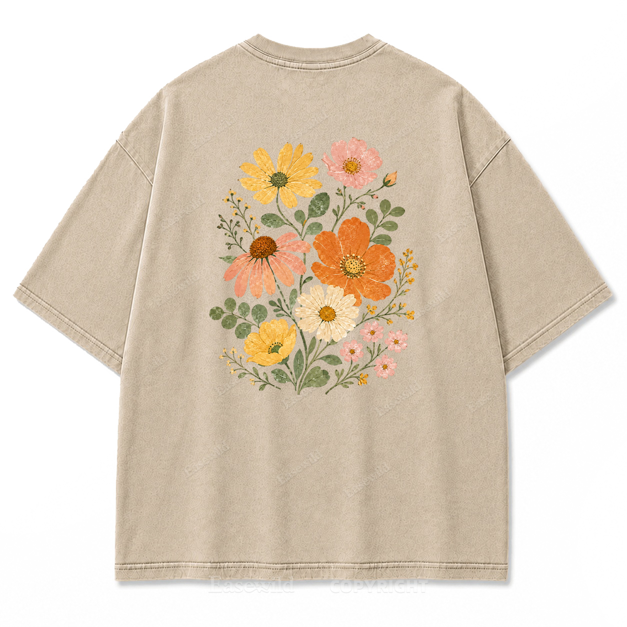 Pastel Wildflower Washed Print Tee