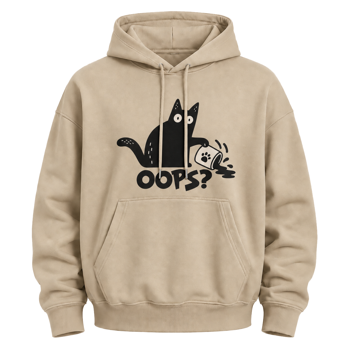 Oops! Clumsy Cat Hoodie – Cute Funny Graphic Sweatshirt