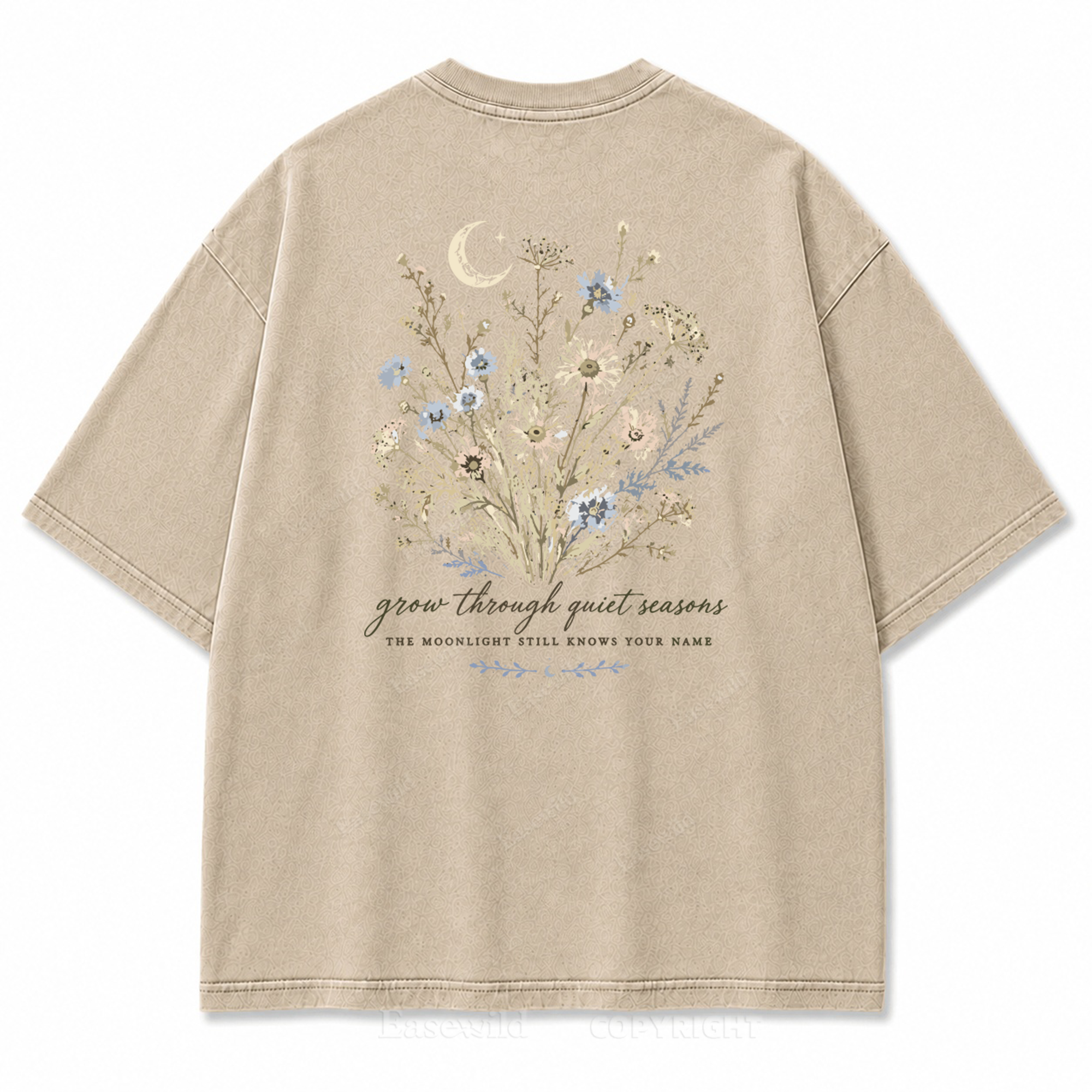 Grow Through Quiet Seasons Washed Back Print Tee