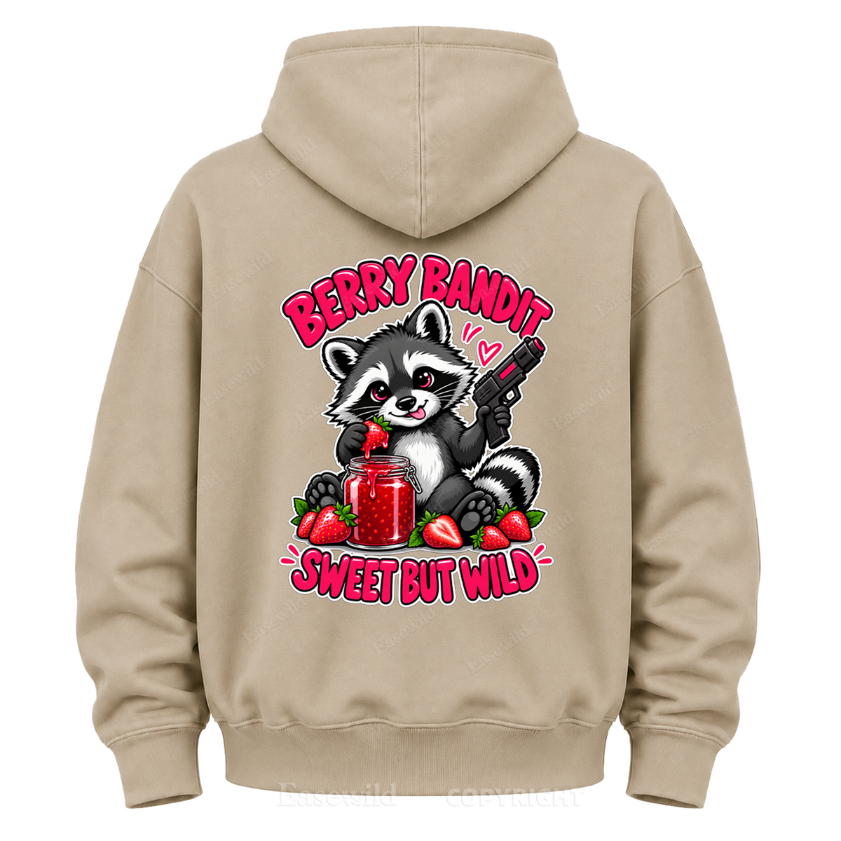 Berry Bandit Sweet But Wild Graphic Hoodie