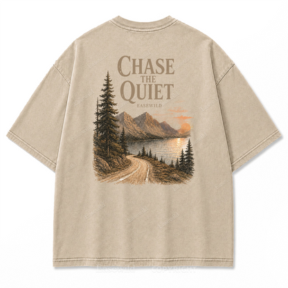 Chasing Quiet Lakeside Mountain Washed Print Tee