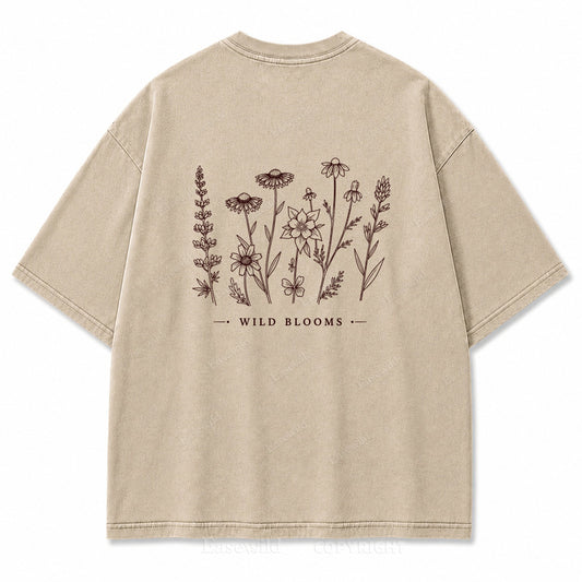 Wild Blooms Botanical Flower Graphic T-Shirt