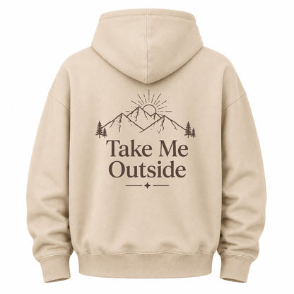 Take Me Outside Graphic Washed Hoodie