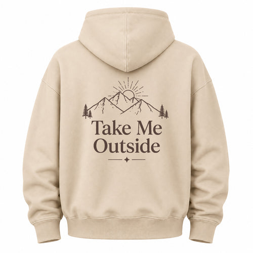 Take Me Outside Graphic Washed Hoodie
