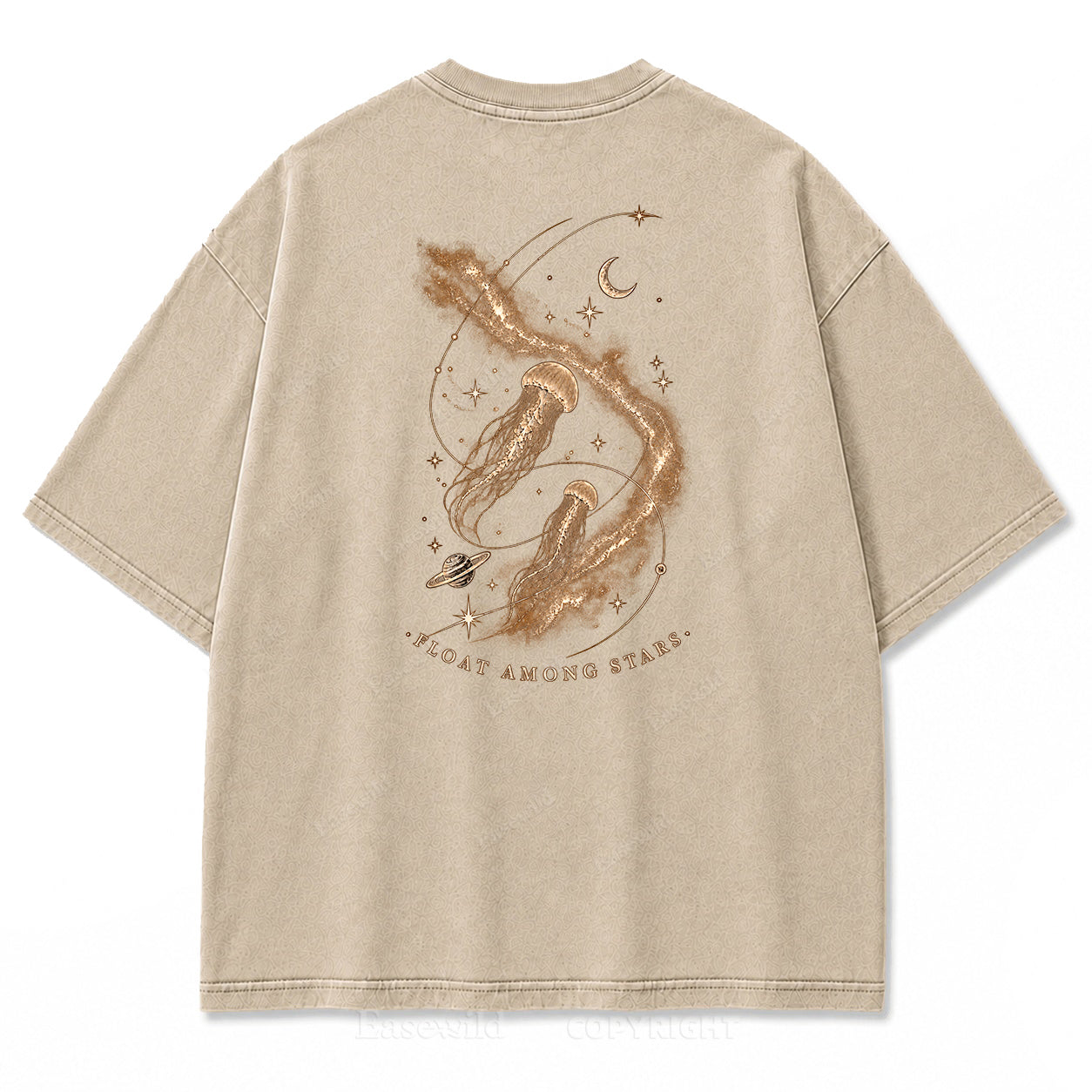 Vintage Celestial Jellyfish Space Print Tee