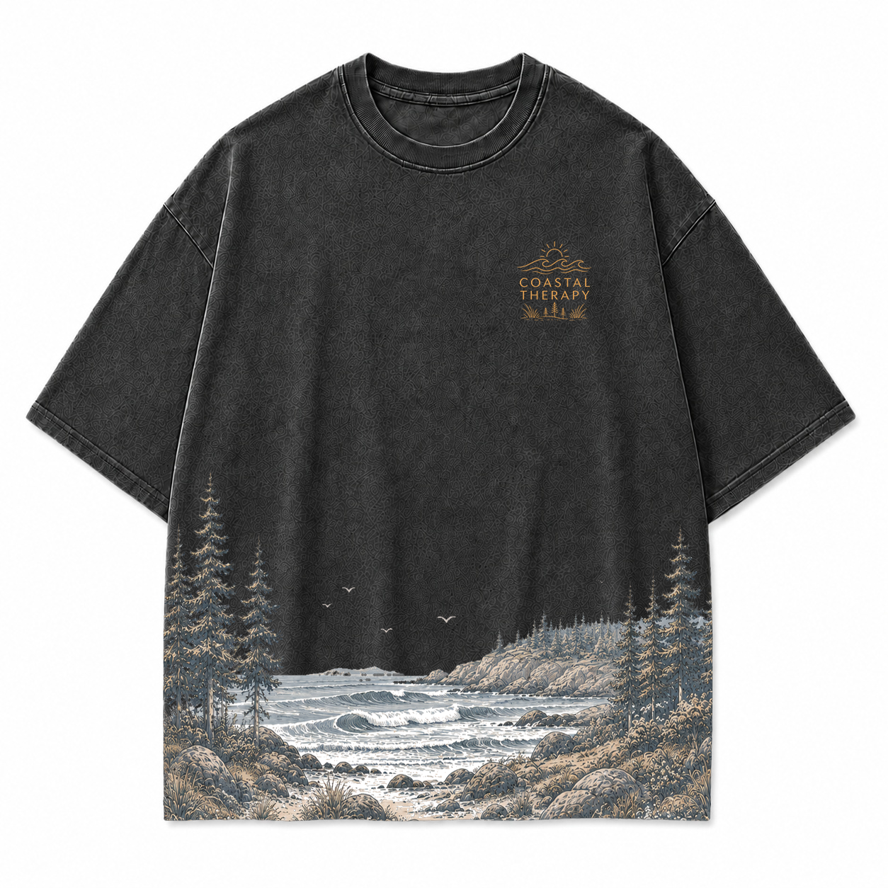 Coastal Therapy Landscape Scenic Hem Tee