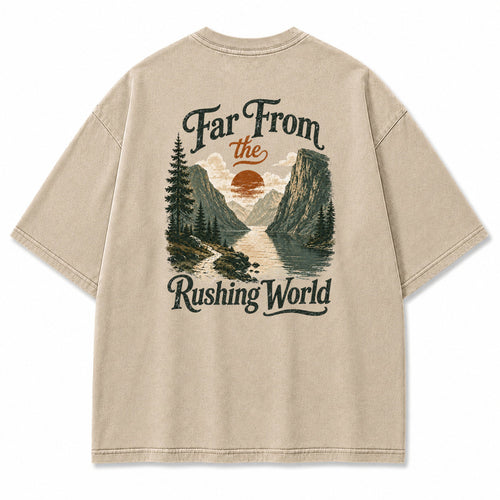 Far From the Rushing World Graphic T-Shirt